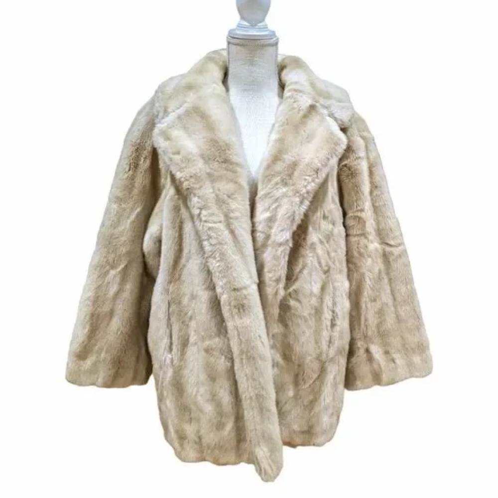 Vintage Tissavel of France Women's Faux Fur Coat Size L